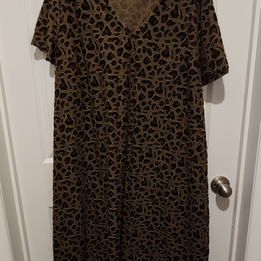 Cato Brown Leopard Print Maxi Dress